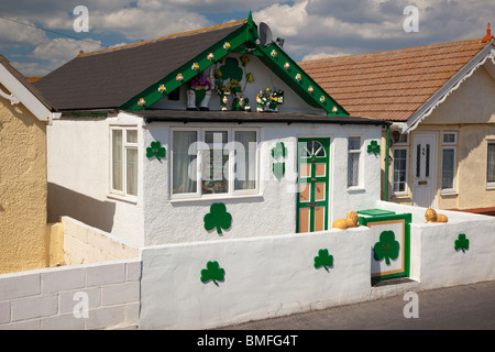 Une maison à Jaywick Sands, Essex, UK Banque D'Images