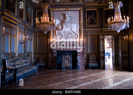 L'intérieur, le château de FONTAINEBLEAU (16C), FRANCE Banque D'Images