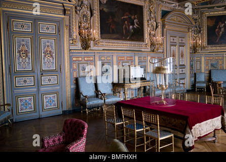 L'intérieur, le château de FONTAINEBLEAU (16C), FRANCE Banque D'Images