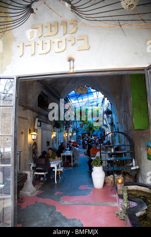 Noa Bistro Bar restaurant à Yeffet 30, la vieille ville de Jaffa - Tel Aviv ISRAËL Banque D'Images