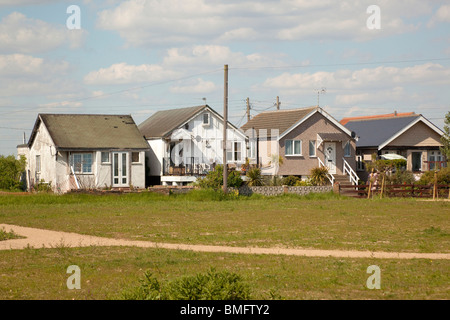 Maisons à Jaywick, Essex, UK Banque D'Images