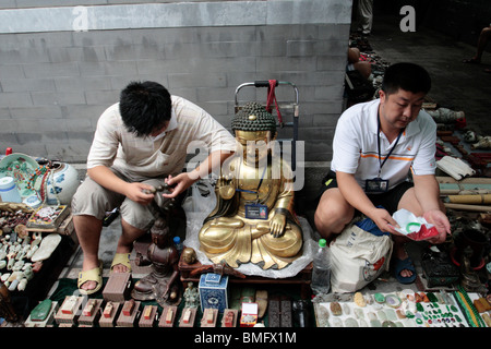 Marché d'antiquités de Panjiayuan, Beijing, Chine Banque D'Images