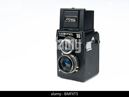 Lubitel 166 universel appareil photo reflex bi-objectif russe, cut out Banque D'Images