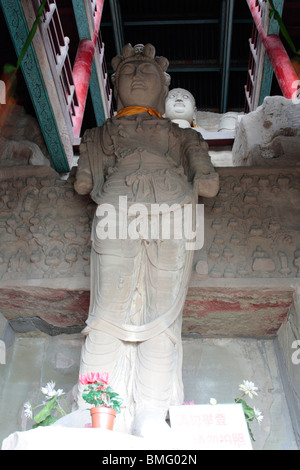 Statue de Bouddha, Temple Jinci, Taiyuan, Province de Shanxi, Chine Banque D'Images