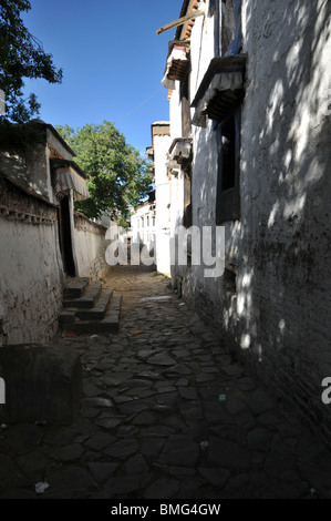 Le monastère de tashilhunpo, Xigazê, Tibet, Chine Banque D'Images