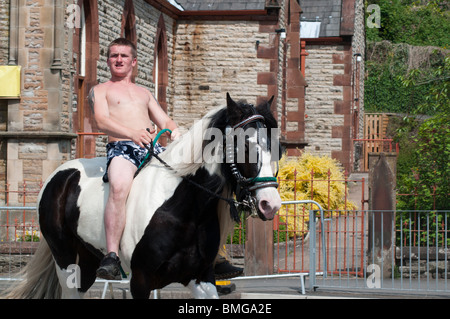 Coulisses de Appleby Horse Fair Juin 2010 Banque D'Images