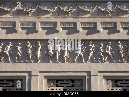 Frise d'hôtel de ville, Auckland, Nouvelle-Zélande Banque D'Images