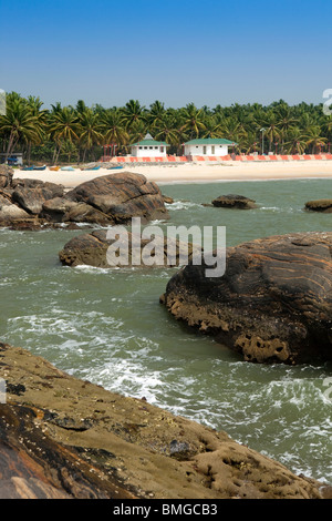 L'Inde, le Kerala, Calicut, Kozhikode, Kappad beach Banque D'Images