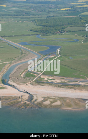 Photo aérienne de Cuckmere haven, East Sussex, Angleterre Banque D'Images