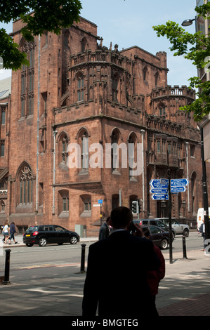 La John Rylands Library,874-6448,Manchester,UK.par l'architecte gothique victorien Basil Champneys.Ouvert 1900 Banque D'Images