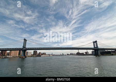 La ville de New York Brooklyn Bridge Banque D'Images