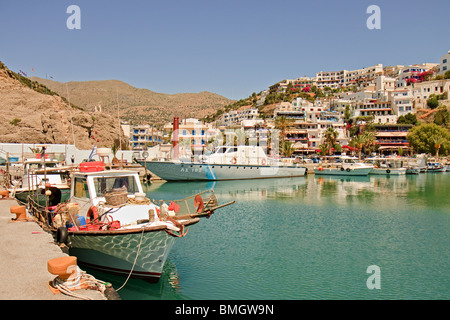 Crète Agia Galini Harbour Banque D'Images