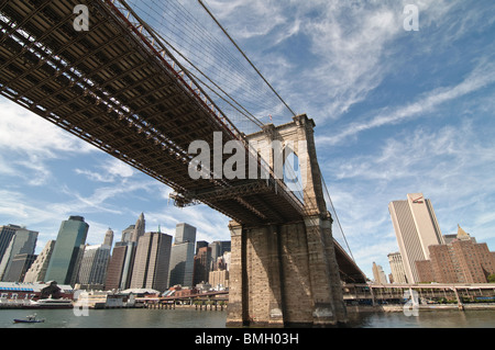 La ville de New York Brooklyn Bridge Banque D'Images