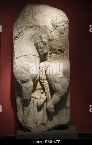 Turquie - Antalya - Musée des chevaux d'un tombeau sculpture Banque D'Images