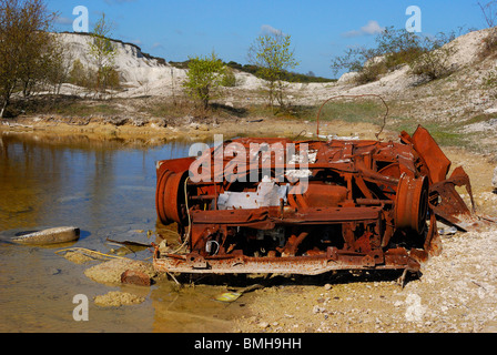 Location de rouiller dans Quarry Banque D'Images