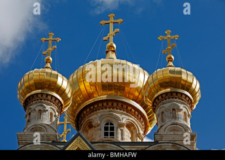 Israël, Jérusalem, St. Marie Madeleine Église orthodoxe Banque D'Images