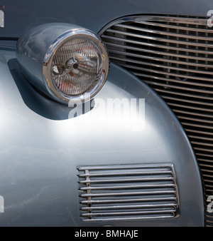 Détail de voiture d'époque de l'afficheur pendant une antique car show Banque D'Images