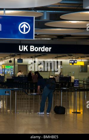 London Heathrow Airport Terminal 5 - UK Border Banque D'Images