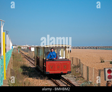 Volks Electric Railway, Brighton, East Sussex, Angleterre, Royaume-Uni, Grande Bretagne Banque D'Images