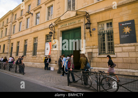 Célèbre Lycée Henri IV à Paris, France Banque D'Images