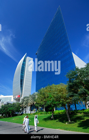 Architecture futuriste à Dubai, quartier de Deira, Dubaï, Émirats Arabes Unis Banque D'Images