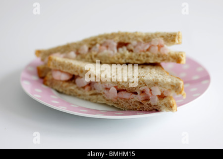 Sandwich à la crevette dans le pain d'avoine Banque D'Images