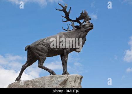 Monument au Caribou Beaumont-hamel Memorial de Terre-Neuve en France Banque D'Images