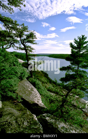 Awasting le lac, montagnes Shawangunk, New York State Park, parc d'état de Minnewaska Banque D'Images