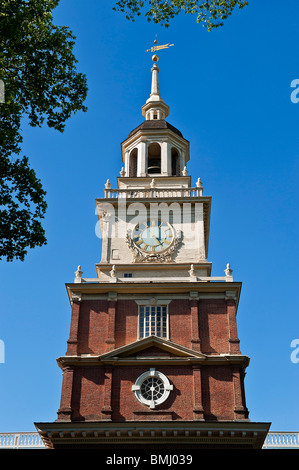 L'Independence Hall est un monument national américain situé à Philadelphie, Pennsylvanie Banque D'Images