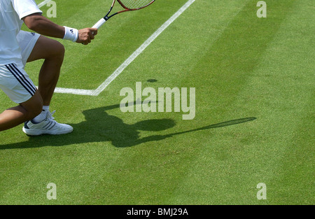 Ombre de mens tennis player wimbledon Banque D'Images