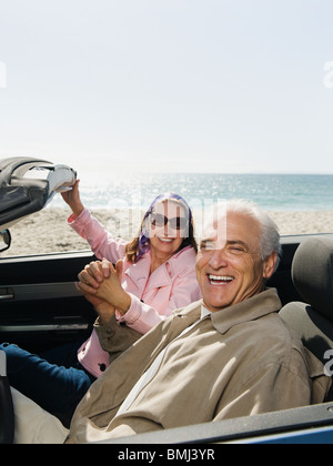Couple on road trip Banque D'Images