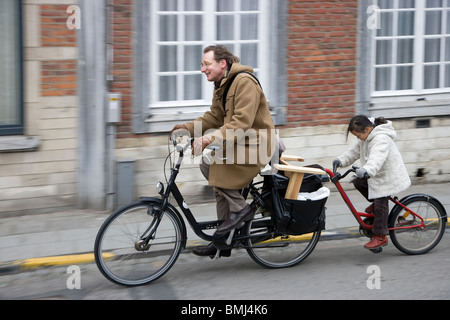 Père et fille le tandem Banque D'Images