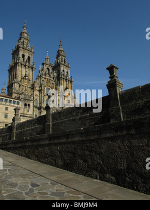 Cathédrale. Santiago de Compostela. La Galice. L'Espagne. Chemin de Saint Jacques. Banque D'Images