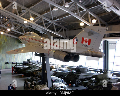 Le McDonnell CF-101 Voodoo Royal Canadian Air Force Fighter Jet sur l'affichage à la guerre National Musuem, Ottawa Banque D'Images