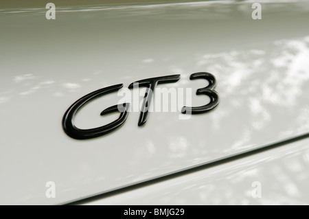 Un insigne d'une Porsche 911 GT3 Banque D'Images