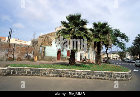 Scène de rue à Mindelo Sao Vicente, Cap Vert Banque D'Images