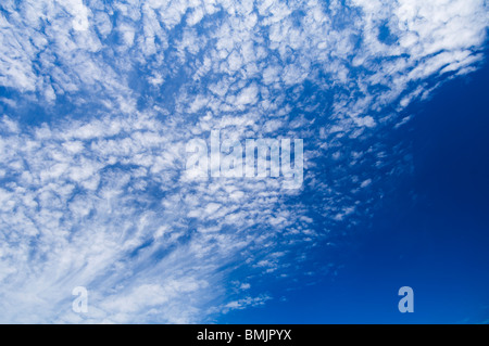 Nuages sur un ciel bleu Banque D'Images