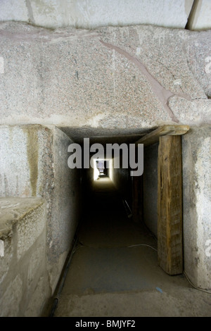 Le tunnel à la chambre funéraire à l'intérieur de la pyramide de Téti, Saqqara, Egypte, Al Jizah Banque D'Images