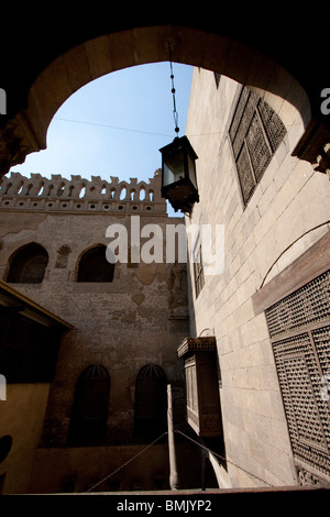 Cour intérieure d'une maison du Musée Gayer Anderson, Le Caire, Al Qahirah, Egypte Banque D'Images