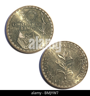 Pièce de monnaie rwandaise Banque D'Images