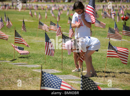 Services Le Jour commémoratif de l'honneur des anciens combattants tombés de l'armée américaine à Tucson, Arizona, USA. Banque D'Images