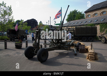 "La guerre à la ligne' week-end de reconstitution à Alresford Station, ligne de cresson, Hampshire en Angleterre. Banque D'Images