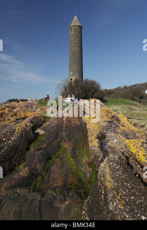 Pencil Monument à Largs construit pour commémorer la bataille Viking de 1263, North Ayrshire, Écosse, Royaume-Uni Banque D'Images