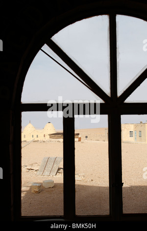 À partir de la fenêtre de Bagdad Cafe 66 en Syrie. Banque D'Images