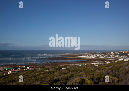 Cap des aiguilles, L'Agulhas, le point le plus au sud en Afrique du Sud. Banque D'Images