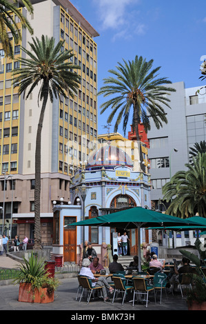 Café dans le parc de San Telmo. Las Palmas de Gran Canaria, Espagne Banque D'Images