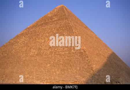 Blocs de calcaire blanc de la Grande Pyramide de Khufu (CHEOPS), Giza, Egypt, Egypte Banque D'Images