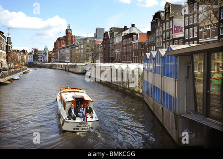 Marché aux fleurs d'Amsterdam, Hollande. Banque D'Images