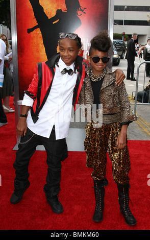 JADEN SMITH WILLOW SMITH LE FILM Karaté Kid PREMIERE LOS ANGELES CA 07 Juin 2010 Banque D'Images