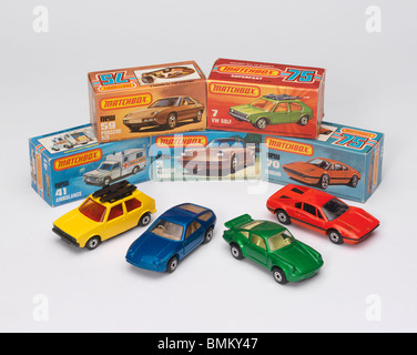 Matchbox voitures jouets de la fin des années 1970 début des années 1980 Banque D'Images